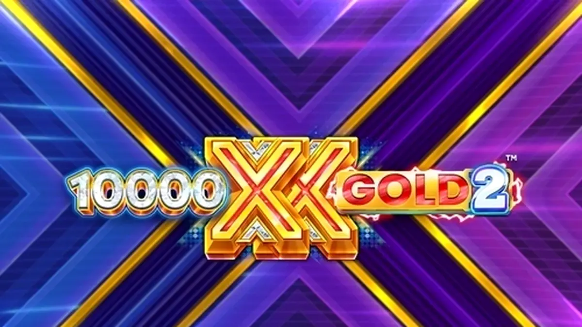 Tampilan antarmuka slot 10,000 X Gold 2 dengan simbol emas dan mekanik gulungan yang dinamis.
